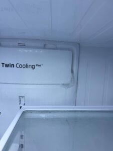 Fridge repair in Allen TX same day - Samsung ice buildup on back wall